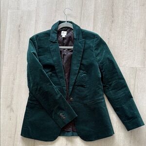 J. Crew Forest Green Velvet Jacket